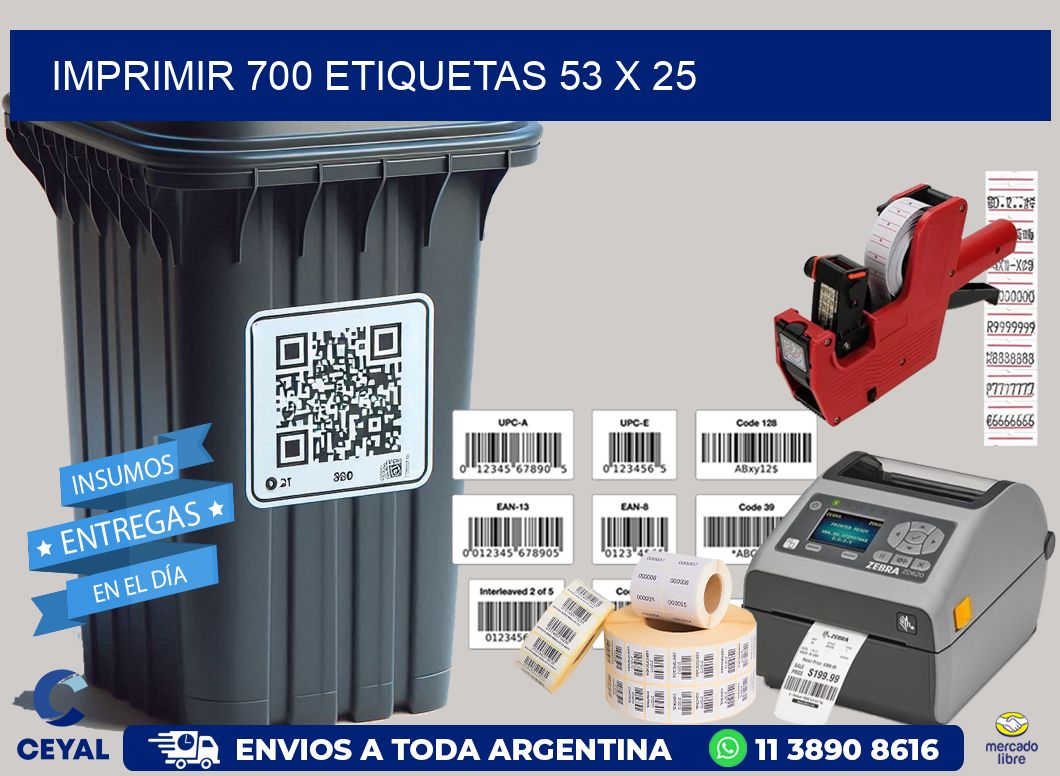 IMPRIMIR 700 ETIQUETAS 53 x 25