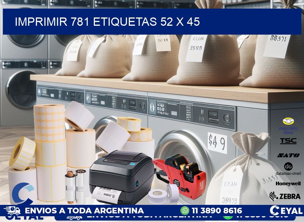IMPRIMIR 781 ETIQUETAS 52 x 45