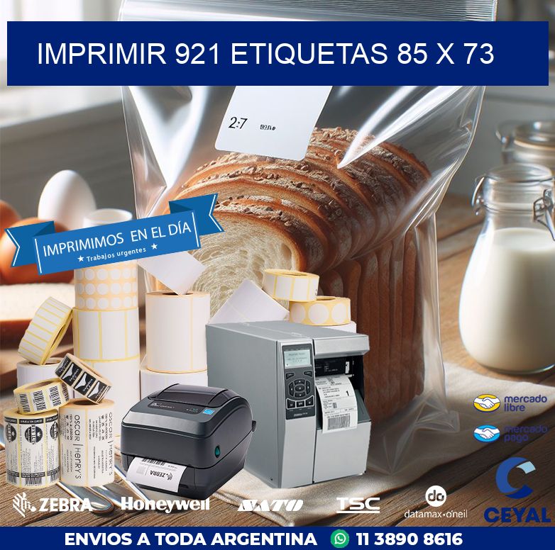 IMPRIMIR 921 ETIQUETAS 85 x 73
