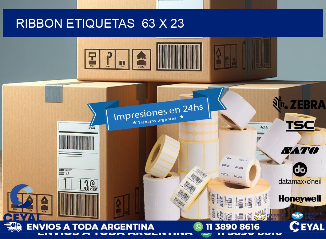 RIBBON ETIQUETAS  63 x 23