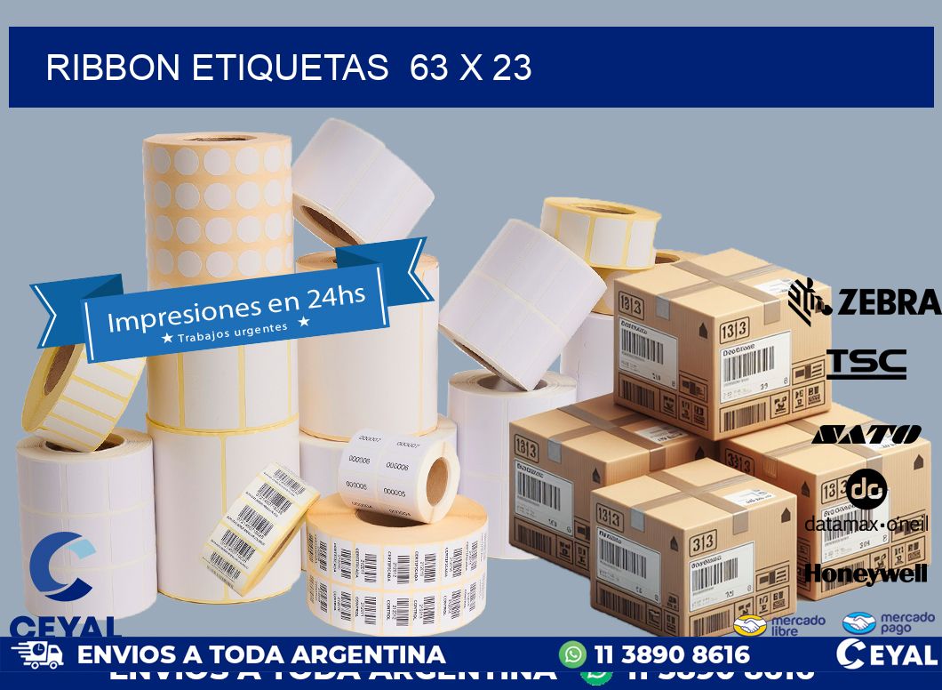 RIBBON ETIQUETAS  63 x 23