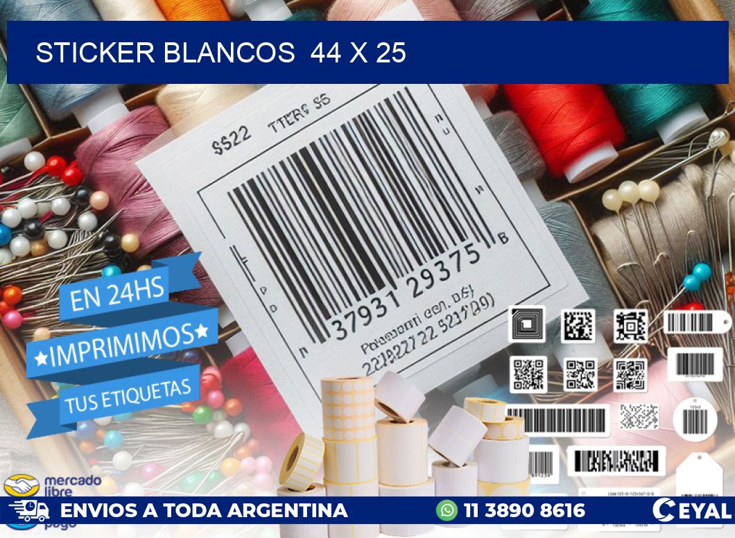 STICKER BLANCOS  44 x 25