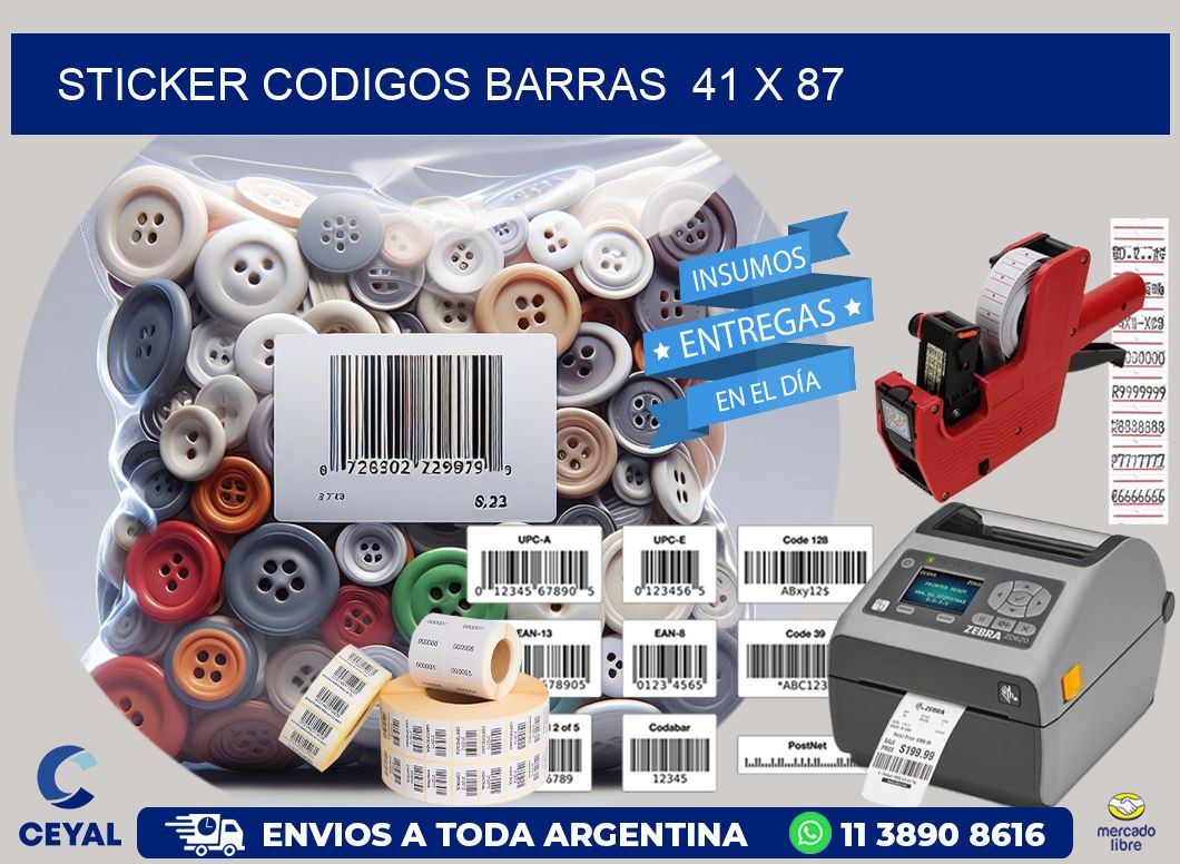 STICKER CODIGOS BARRAS  41 x 87