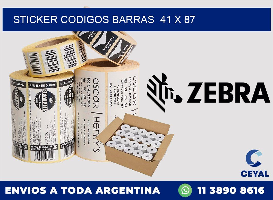 STICKER CODIGOS BARRAS  41 x 87