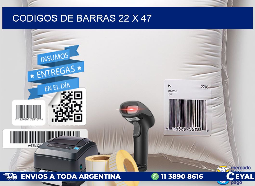 codigos de barras 22 x 47