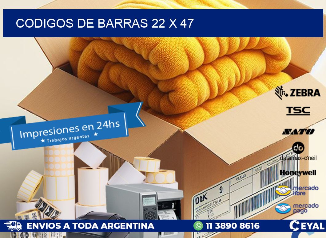 codigos de barras 22 x 47
