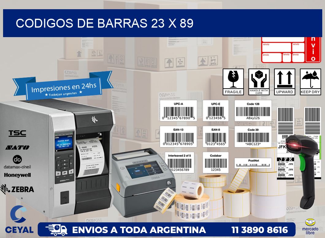 codigos de barras 23 x 89