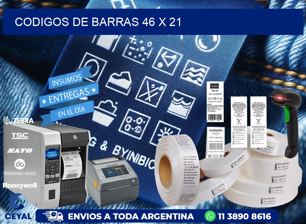 codigos de barras 46 x 21