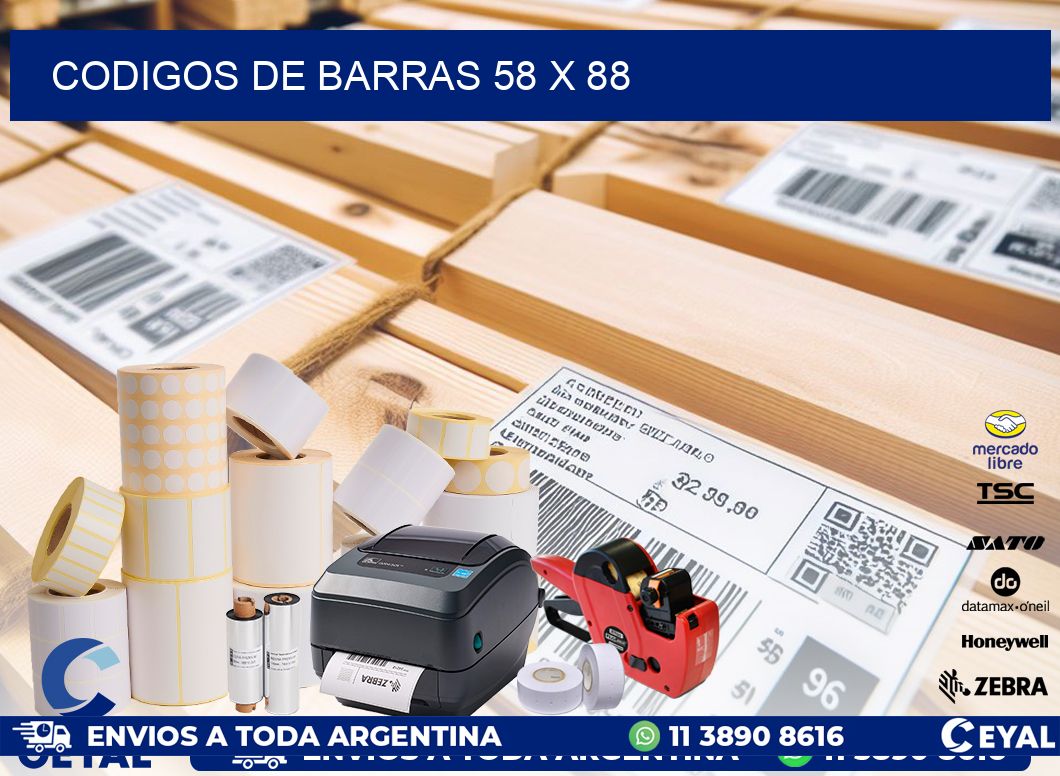 codigos de barras 58 x 88