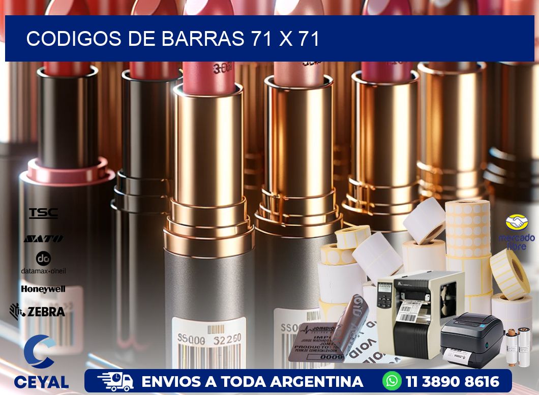 codigos de barras 71 x 71