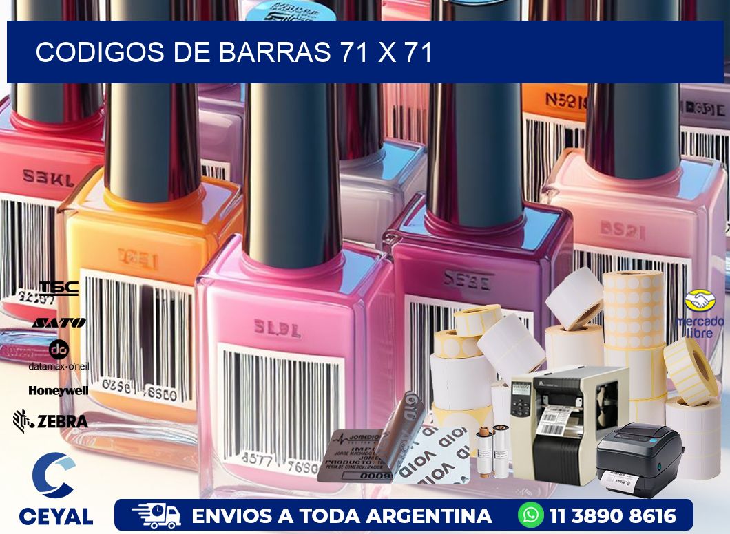 codigos de barras 71 x 71