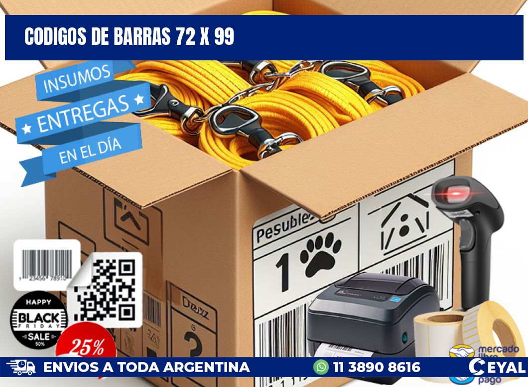 codigos de barras 72 x 99