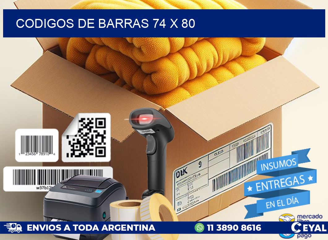 codigos de barras 74 x 80