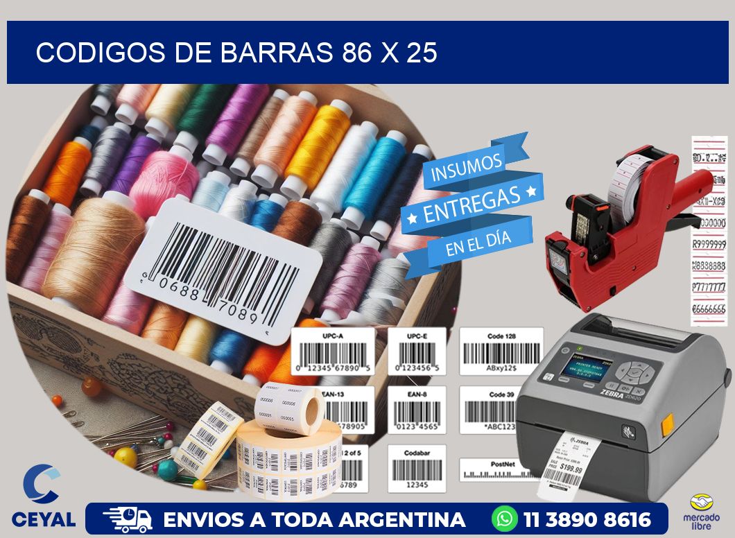 codigos de barras 86 x 25
