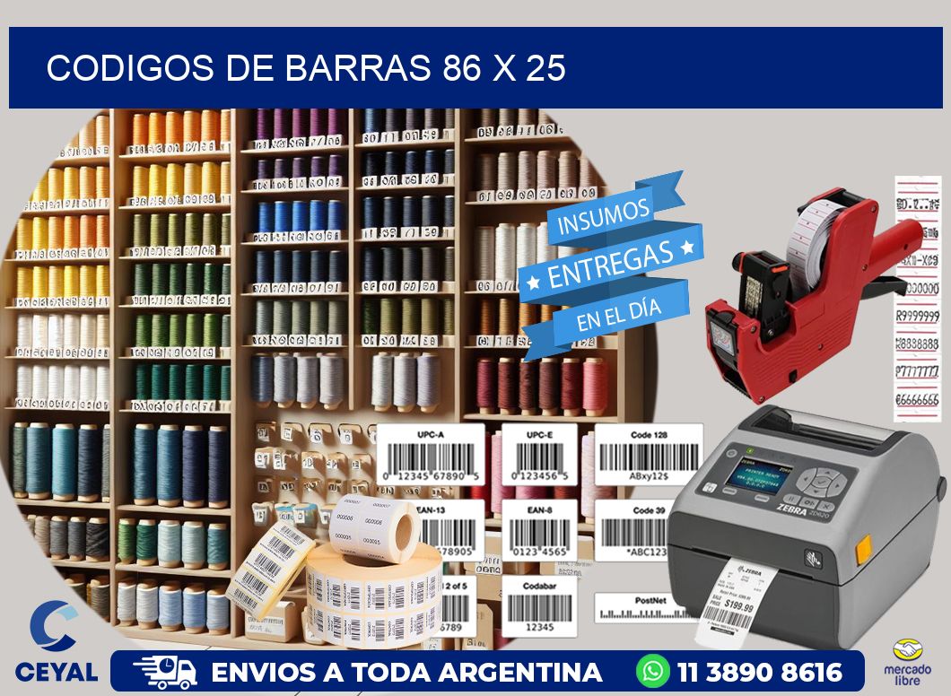 codigos de barras 86 x 25