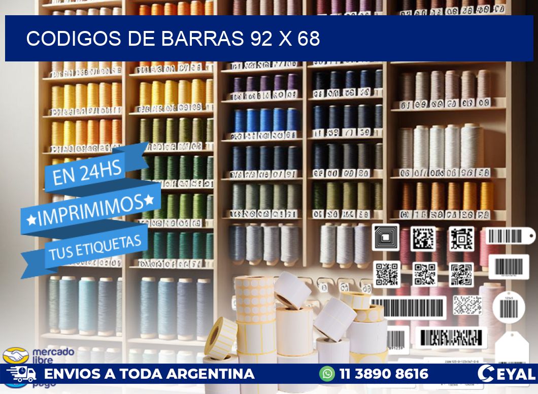codigos de barras 92 x 68