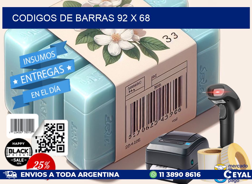 codigos de barras 92 x 68