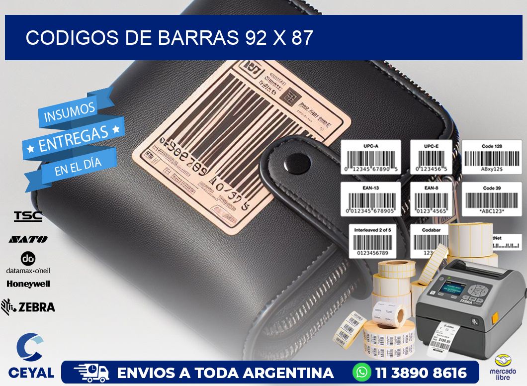 codigos de barras 92 x 87