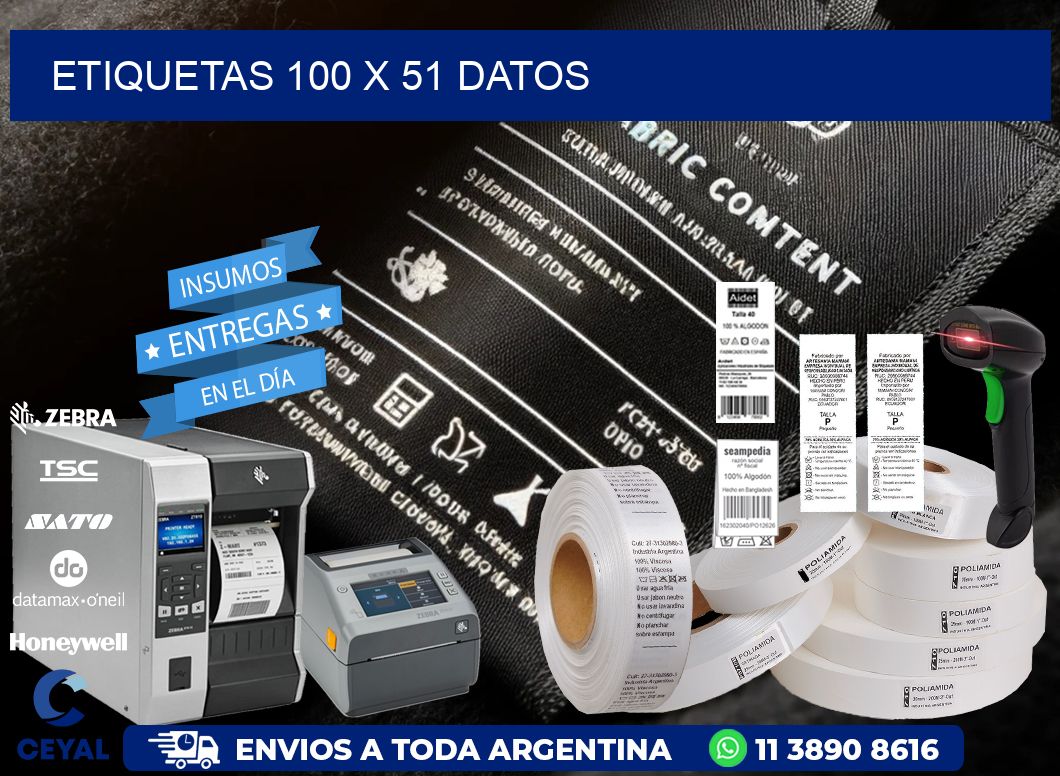 ETIQUETAS 100 x 51 DATOS