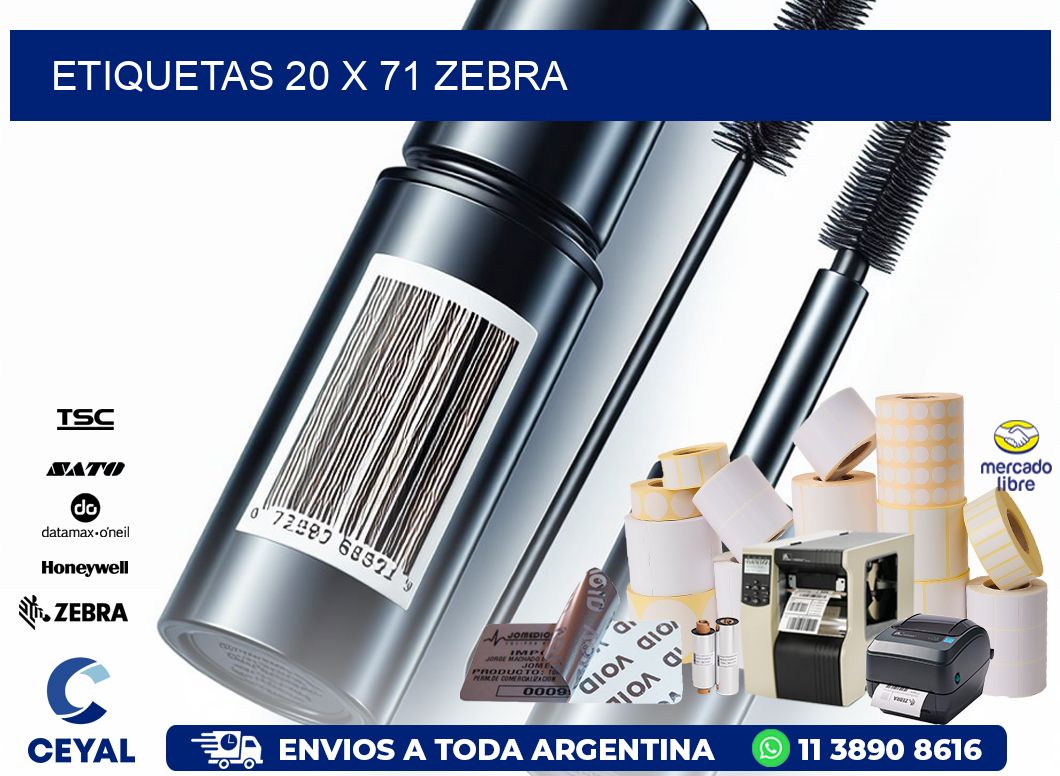 ETIQUETAS 20 x 71 ZEBRA
