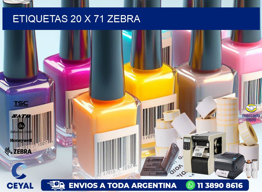 ETIQUETAS 20 x 71 ZEBRA