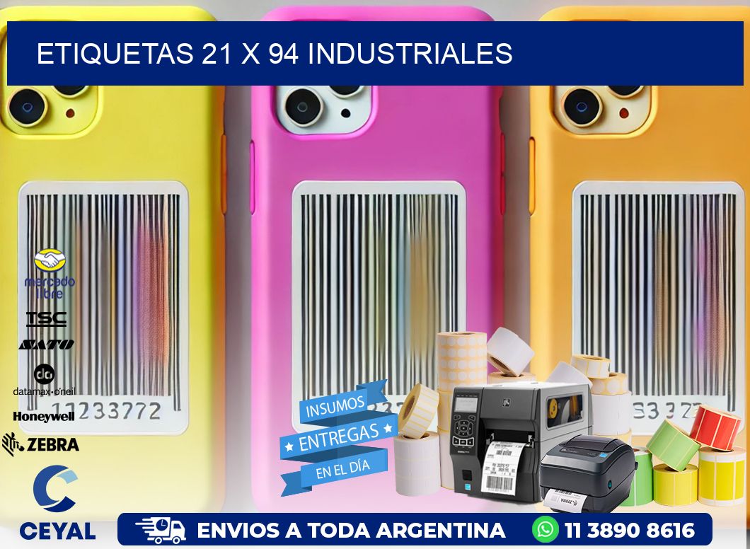 ETIQUETAS 21 x 94 INDUSTRIALES