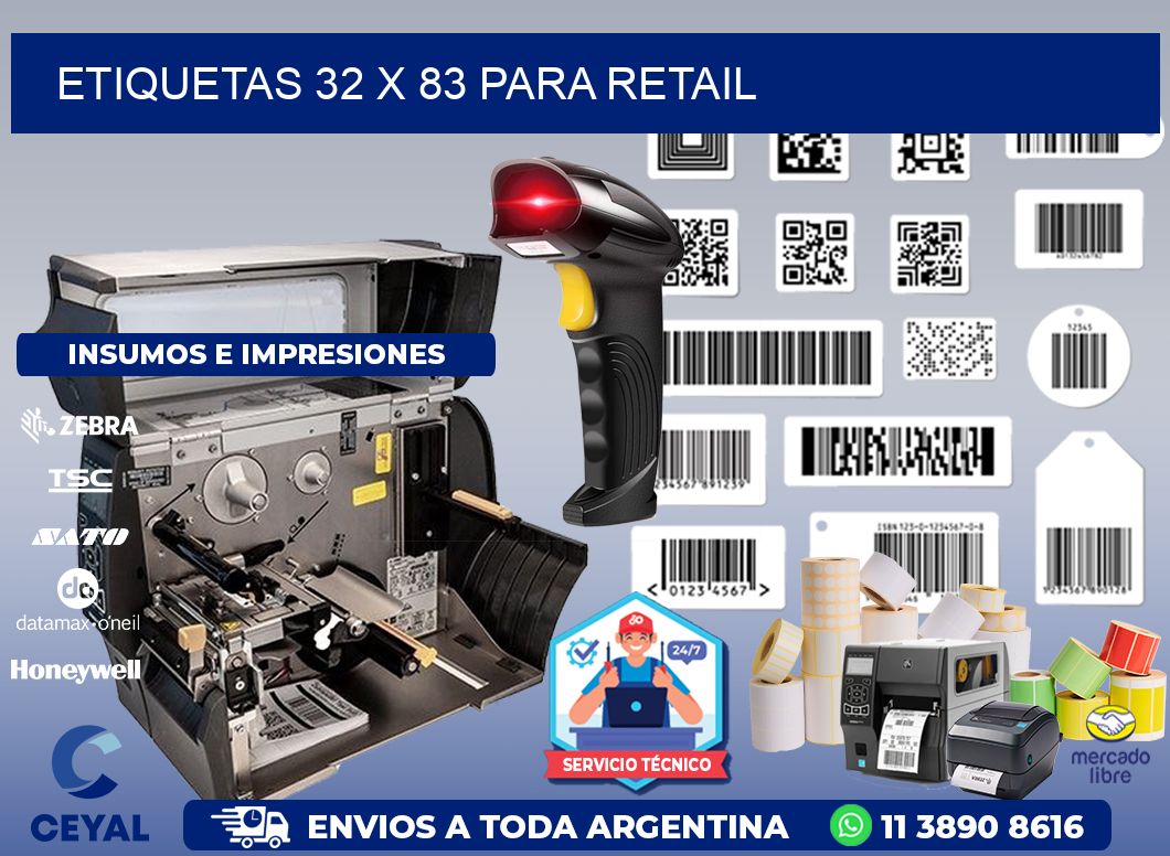 ETIQUETAS 32 x 83 PARA RETAIL