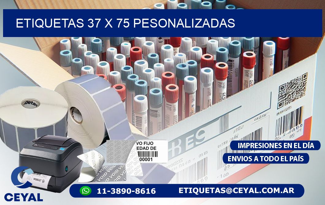 ETIQUETAS 37 x 75 PESONALIZADAS