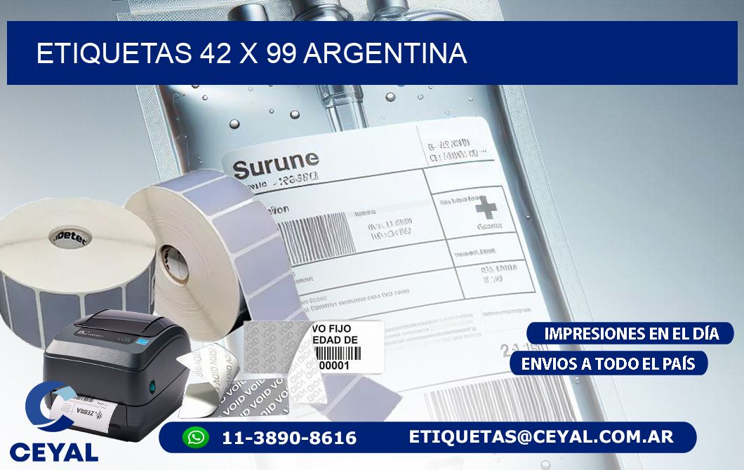 ETIQUETAS 42 x 99 ARGENTINA