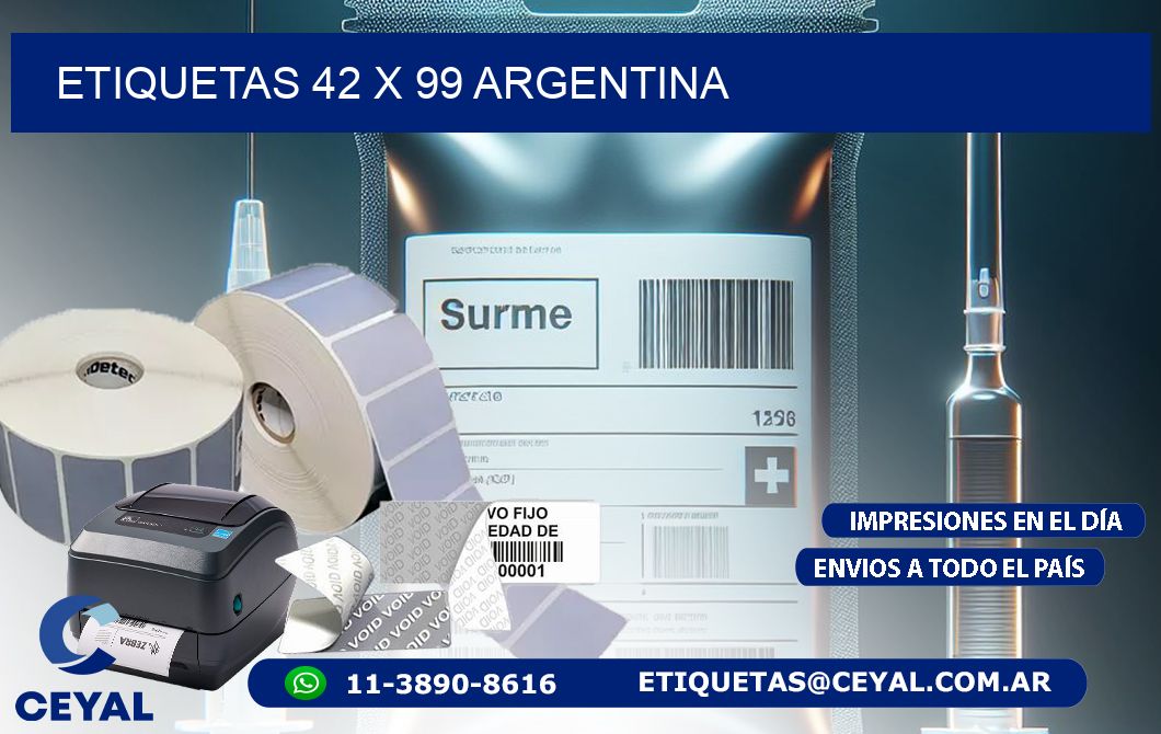 ETIQUETAS 42 x 99 ARGENTINA