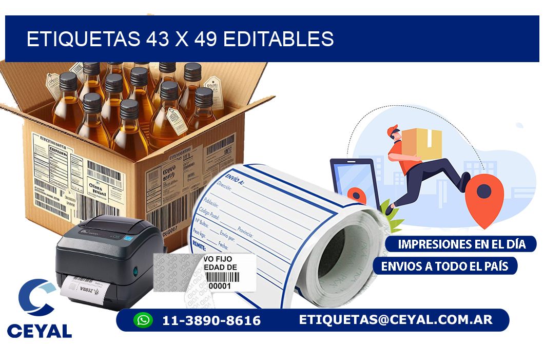 ETIQUETAS 43 x 49 EDITABLES