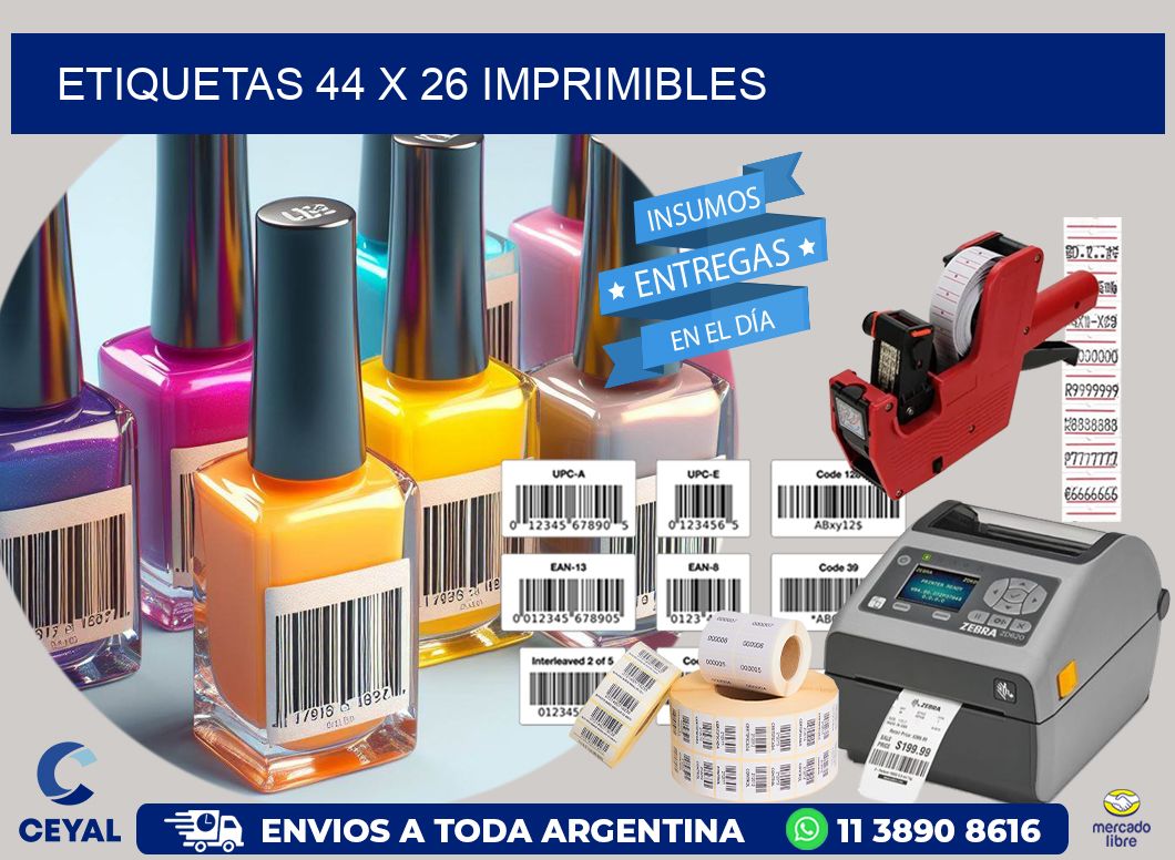 ETIQUETAS 44 x 26 IMPRIMIBLES