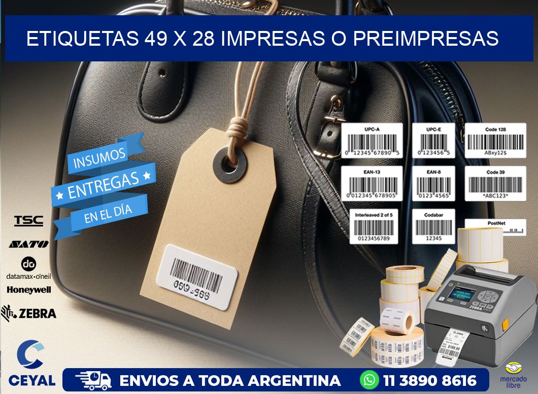 ETIQUETAS 49 x 28 IMPRESAS O PREIMPRESAS
