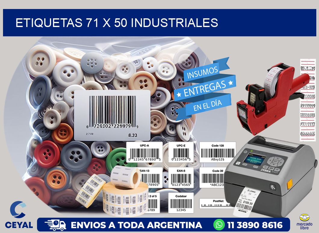 ETIQUETAS 71 x 50 INDUSTRIALES