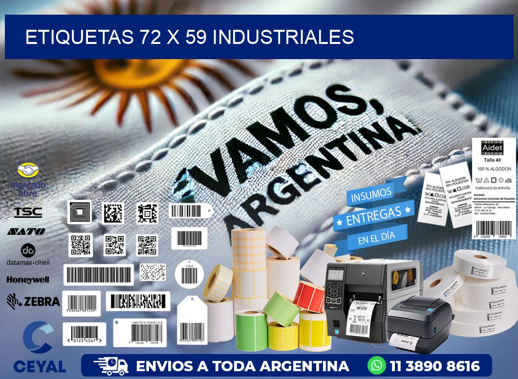 ETIQUETAS 72 x 59 INDUSTRIALES