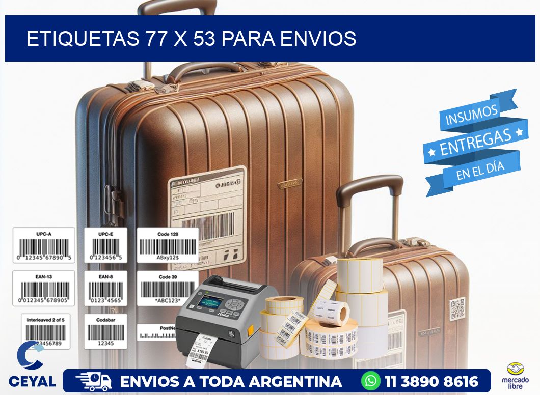 ETIQUETAS 77 x 53 PARA ENVIOS