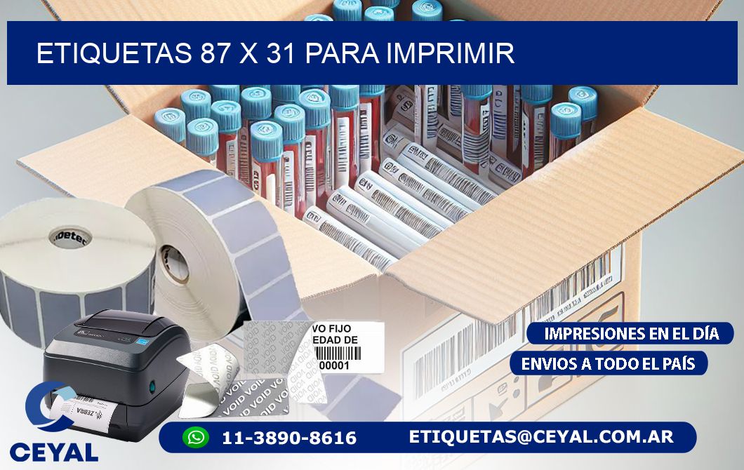ETIQUETAS 87 x 31 PARA IMPRIMIR