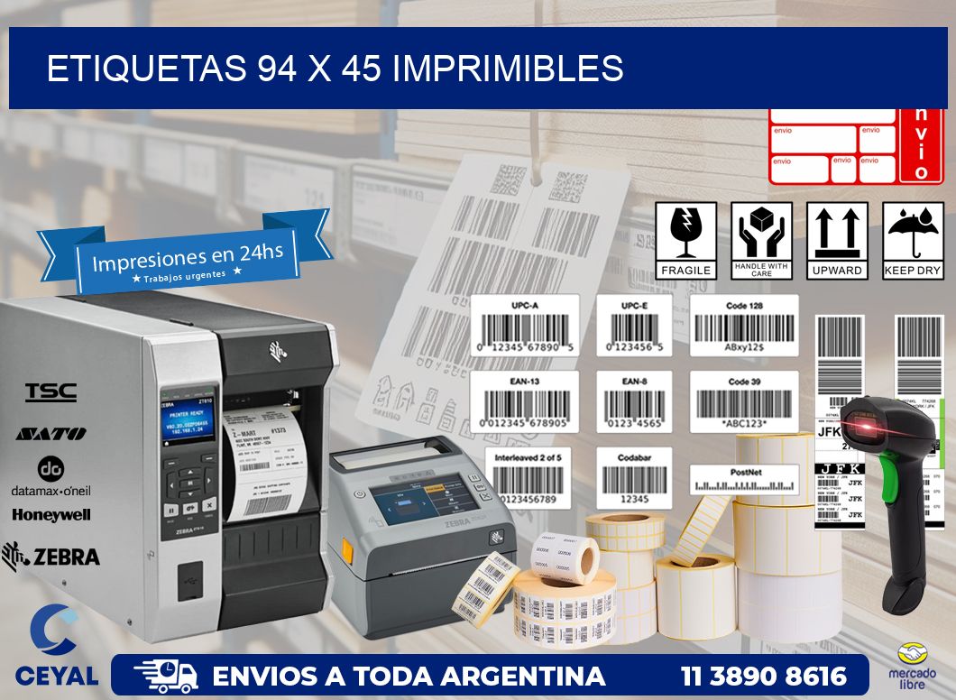 ETIQUETAS 94 x 45 IMPRIMIBLES