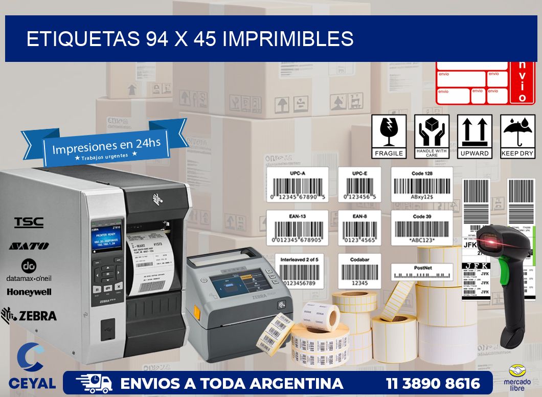 ETIQUETAS 94 x 45 IMPRIMIBLES