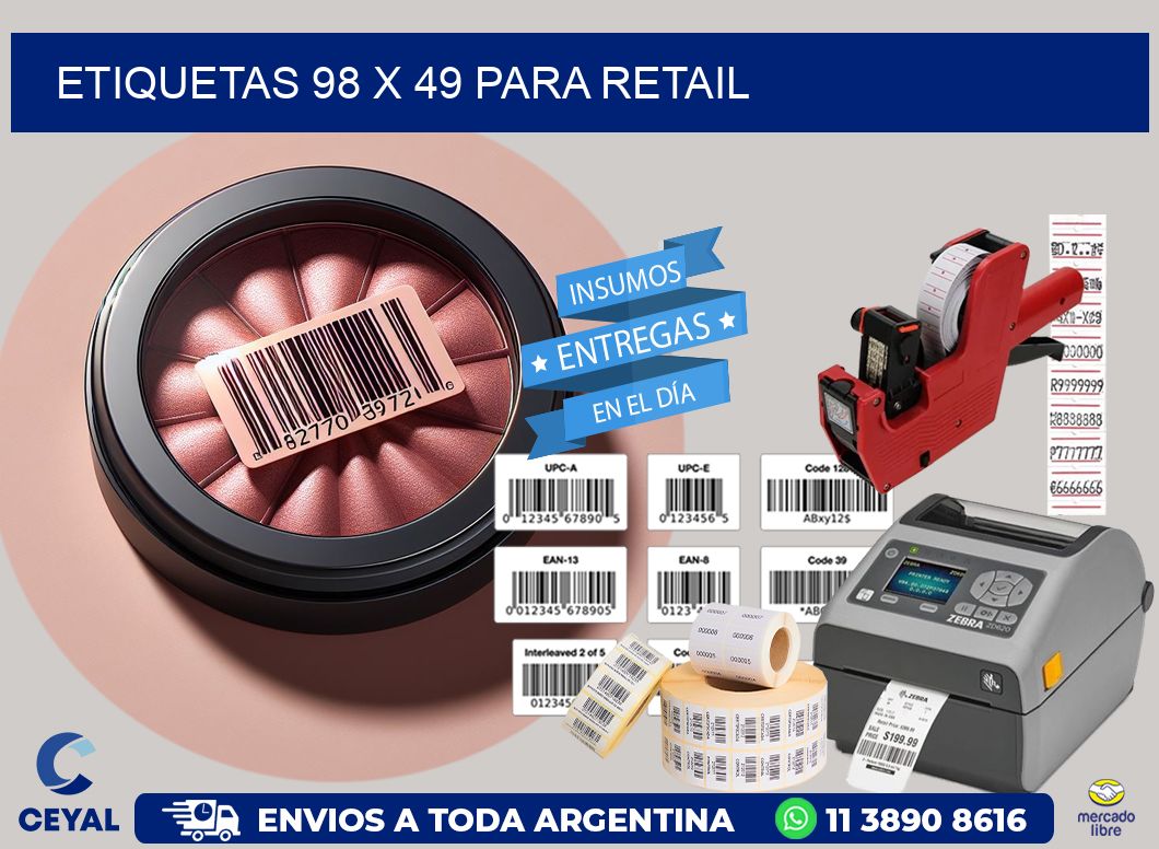 ETIQUETAS 98 x 49 PARA RETAIL