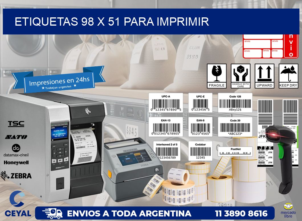 ETIQUETAS 98 x 51 PARA IMPRIMIR
