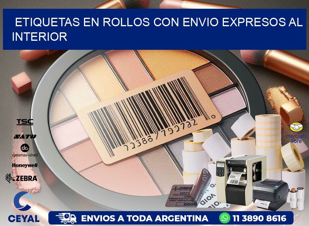 ETIQUETAS EN ROLLOS CON ENVIO EXPRESOS AL INTERIOR
