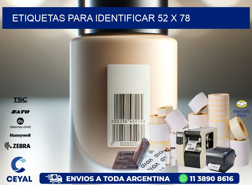 etiquetas para identificar 52 x 78