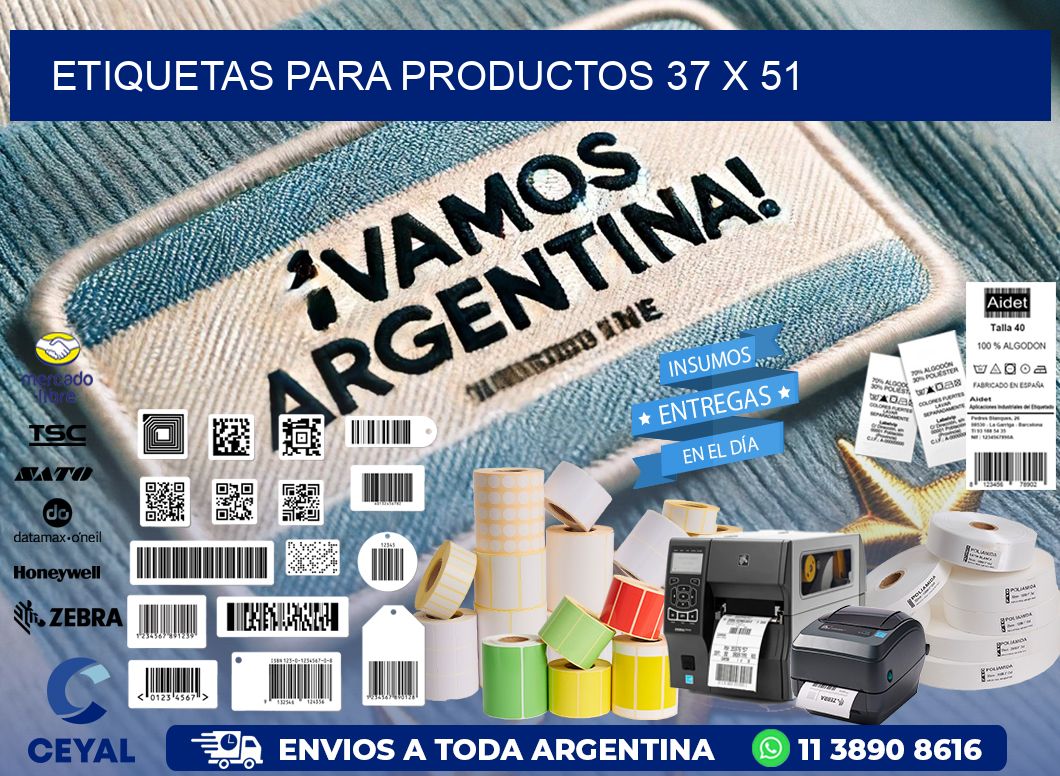 etiquetas para productos 37 x 51