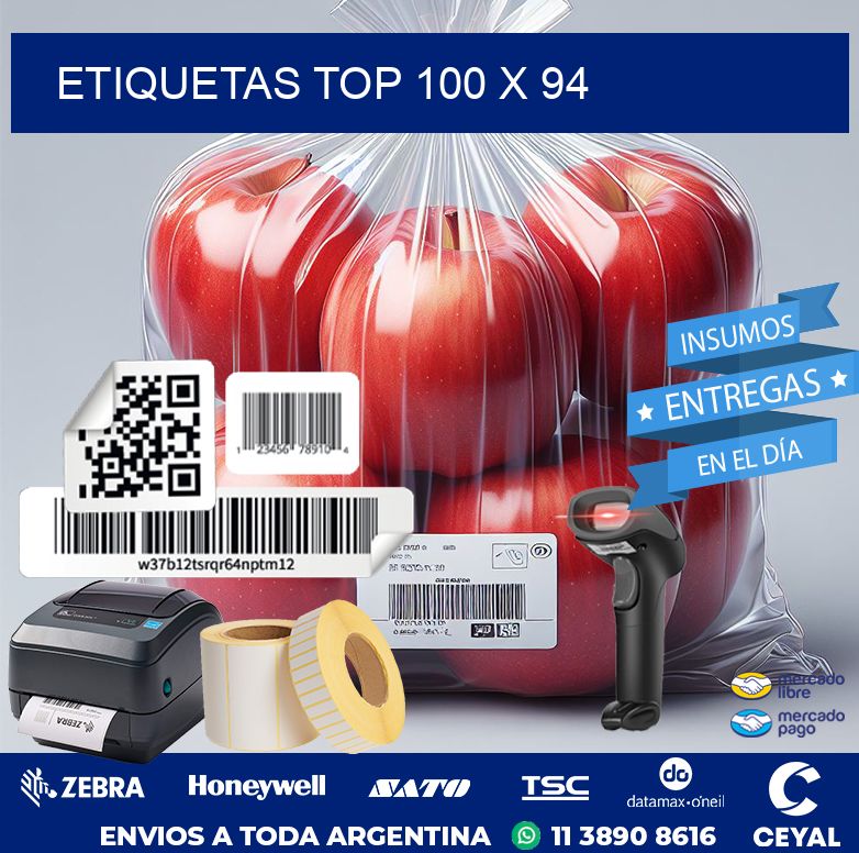 etiquetas top 100 x 94