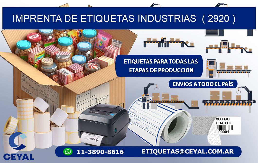 imprenta de etiquetas industrias ( 2920 )