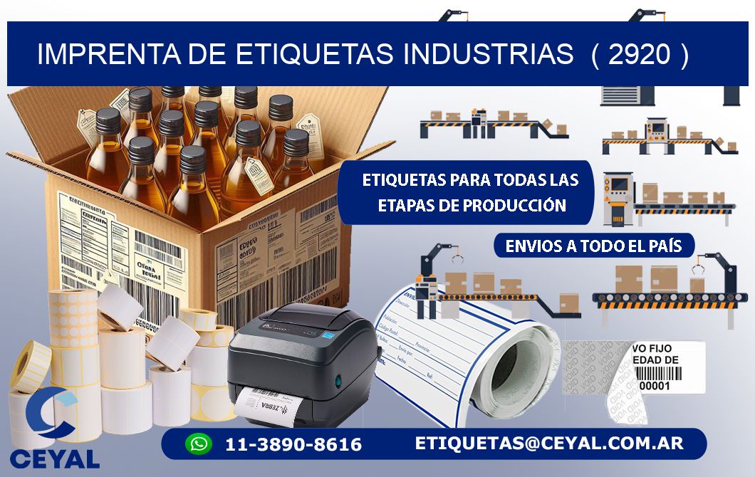 imprenta de etiquetas industrias ( 2920 )