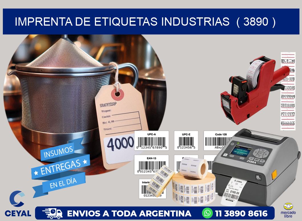 imprenta de etiquetas industrias ( 3890 )