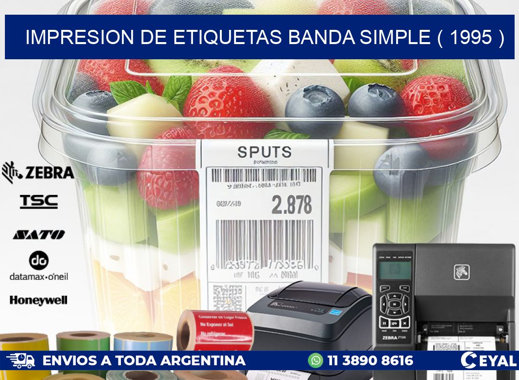 impresion de etiquetas banda simple ( 1995 )