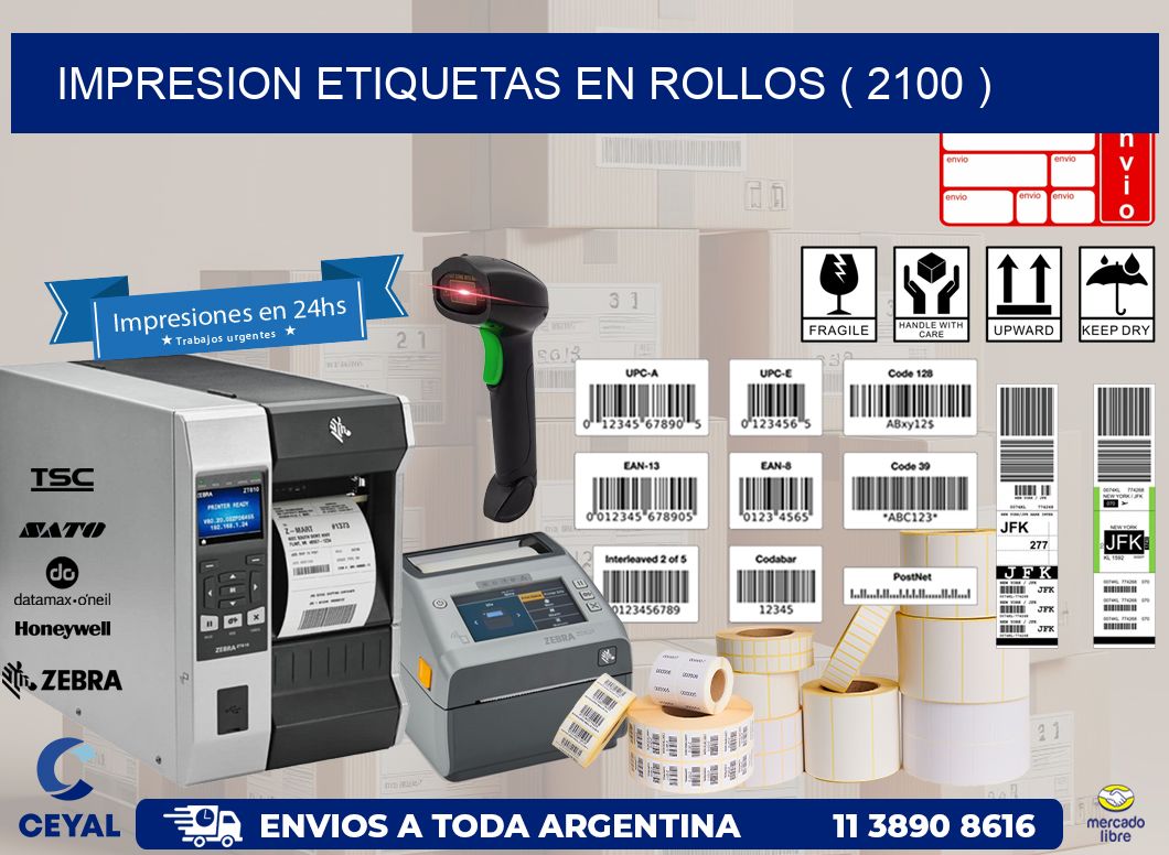 impresion etiquetas en rollos ( 2100 )
